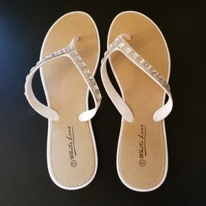 White Line Sandals